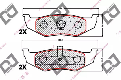 Комплект тормозных колодок DJ PARTS BP1921